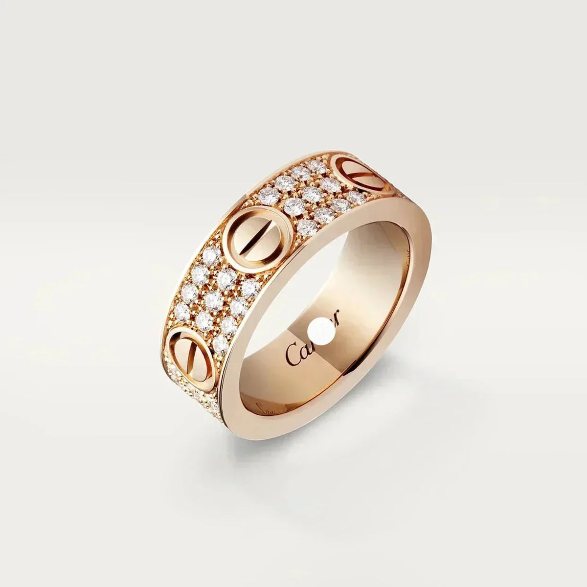 Cartier Love 6 Diamonds Paved Ring